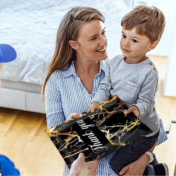 25 10X13 Poly Mailers Black Gold Veins Shipping Envelopes Bags PRICE IS FIRM - Picture 9 of 9